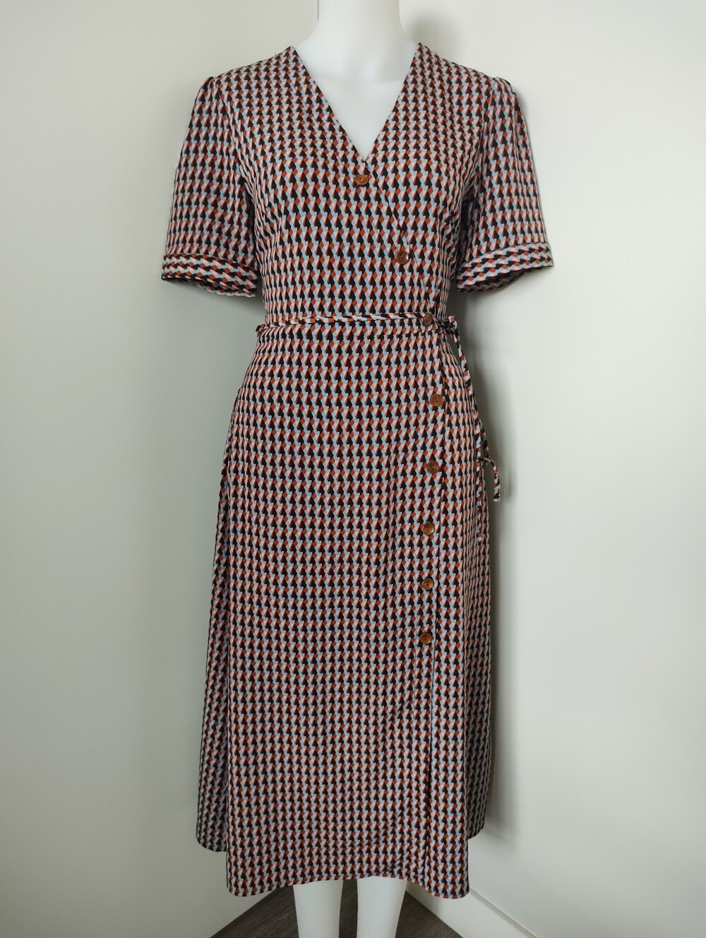 Dress Forum Los Angeles Houndstooth Wrap Dress - Picture 2 of 11
